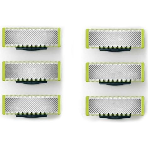 Gilt für OneBlade – Ersatzklingen für OneBlade Elektrorasierer/Trimmer, robuster Edelstahl, Trimmen, Stylen und Rasieren, 6er-Pack (1/4)