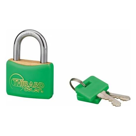 Cadenas à clé COLOR vert 40 mm (1/2)