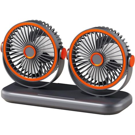 Ventilateur de Cou, Ventilateur Portable, Refroidisseur d'air à Double Tête àVent 3 Vitesses pour, rose (1/4)