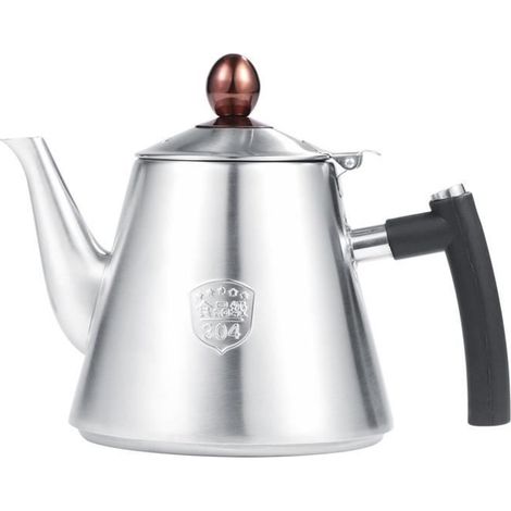 Qiilu cafetière en acier inoxydable 1.2L Acier Inoxydable Cuisinière Théière Thé Cafetière Bouilloire Résistant À La Chaleur
