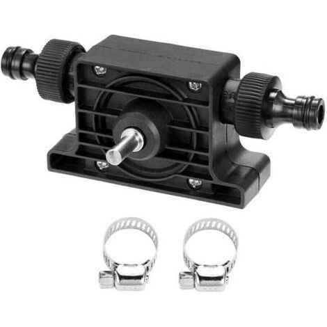 Pompe sur Perceuse pour Eau et Huile - Embout Pompe Fioul Gasoil pour Perceuse Électrique - Auto-Amorçante avec Raccords - Pour Aquarium, Étang, Statuaire, Fontaine de Jardin (1/5)