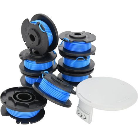 Ryobi One Plus AC14RL3A Ersatzspule 18V 24V 40V 3m 0,1cm, Akku-Netzteil mit Kappe AC14HCA (8 Spulen, 1 Kappe) - TONCHEAN (1/5)