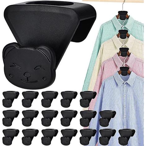 18 Crochets Peu Encombrants (ours Noir), Crochets De Connexion De Cintre, Comme On Le Voit La Tlvision, Crochet Triangulaire Super Haut De Gamme (1/5)
