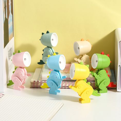 Ortviai Veilleuse LED Dinosaure Miniature avec Angle Réglable – Lampe de Bureau Portable pour Chambre ou Bureau, 9,8 x 5,1 cm (1/5)
