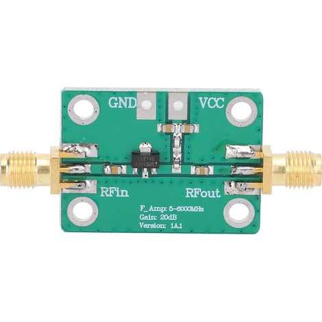 Module amplificateur RF ultra-large bande 5M-6GHz, carte composant électronique, gain 20dB (1/5)