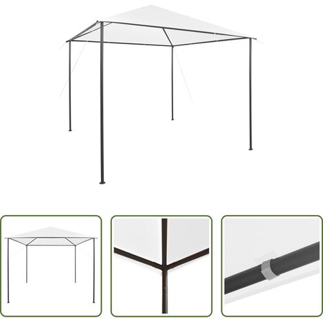 vidaXL Grill - Pavillon 3x3x2,9 m Weiß 180 g/m² (1/5)