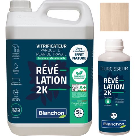 Vitrificateur Parquet Révélation-2K BioSourcé Effet Nature (invisible) 5L Blanchon (1/2)