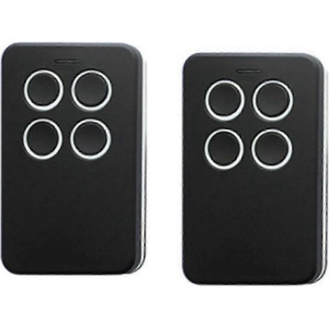Lot de 2 télécommandes universelles multifréquences pour portail de garage (280-868 MHz) compatibles avec tous les codes fixes et les systèmes de contrôle d'accès. (1/5)