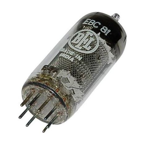EBC 81 6 BD 7 A VALVOLA TERMOIONICA TRIODO DOPPIO DIODO 250 V 1 A POLI: 9 ATTACCO: NOVAL CONTENUTO 1 PZ.