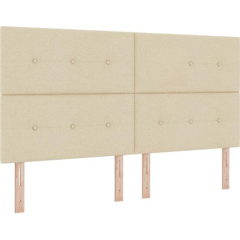 Maison Exclusive - Testiera LED con strisce LED con testiera Crema 180 cm Tessuto