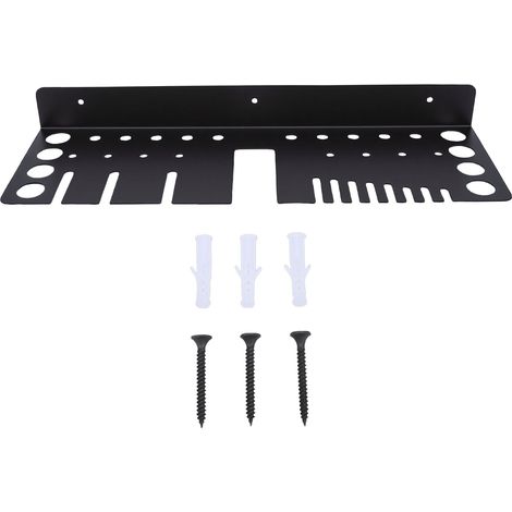 Support de rangement mural pour outils, 15,7 pouces, fer robuste, porte-tournevis, pince, organisateur, clé, étagère utilitaire pour atelier, hangar, garage (1/5)
