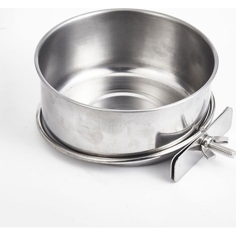 Gamelles et coupelles pour oiseaux — Gamelles pour perroquets avec fixation à clip (pour cage) — Abreuvoirs pour cages à oiseaux (lot de 2) - 10 cm (1/5)