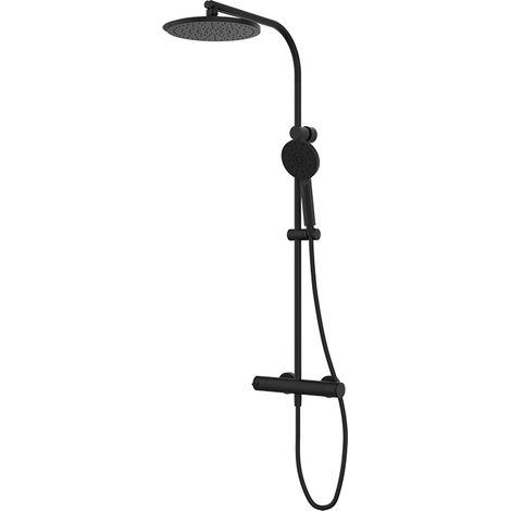 Thermostatique douche Lui avec colonne gamme TIME finition noir (1/2)