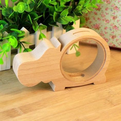PULABO Tirelire cochon pour enfants, Tirelire en bois pour enfants 1 Durable et pratique pratique442 (1/4)
