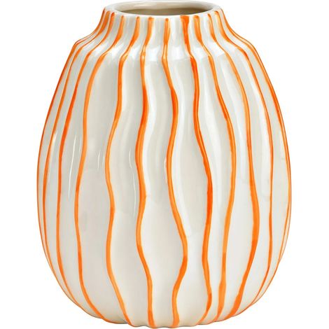 Vase raye en ceramique 14x18x14cm (1/4)