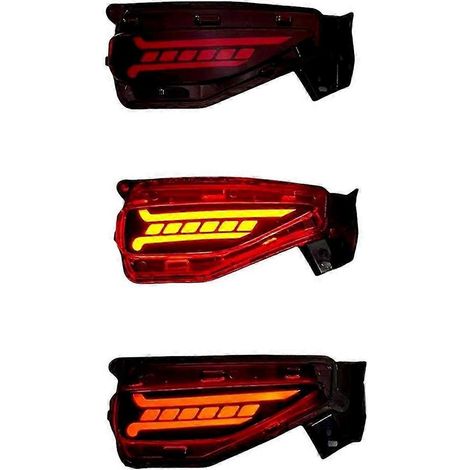 Für Toyota Fortuner 2015-2019 Auto LED Rückstoßstangenleuchte Reflektor Nebelscheinwerfer Bremslicht Dynamischer Blinker