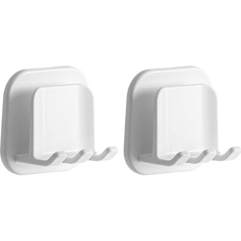 Sollbry Lot de 10 porte-brosses à dents autocollants - Porte-brosse à dents mural - Sans perçage - Porte-brosse à dents électrique pour salle de bain,blanc (1/5)