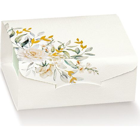 Scotton Gift Scatola Portaconfetti 70 x 70 x 30 Mm Botanica 10 Pz
