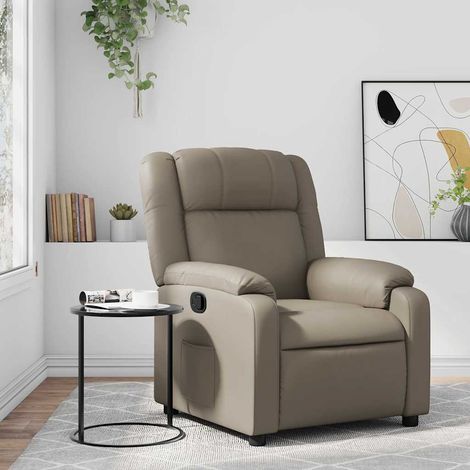 Fauteuil inclinable-Chaise de relaxation-Fauteuil Relax Cappuccino Similicuir 302589 (1/5)