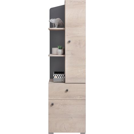 Regal in Eiche mit anthrazit DIAMANTE-133 (1/2)