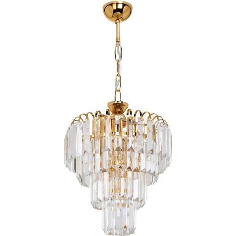 Miranda MDL3831 Deckenleuchte aus Glas und Gold mit 3 Leuchten (1/3)