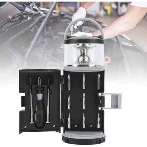 Tragbares Werkzeugset inklusive Lampe und kleinem Schraubendreher, einfache Werkzeuge für die Autoreparatur (Batterien nicht enthalten). (1/5)