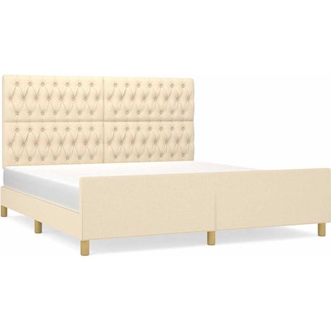 Maison Exclusive - Giroletto senza Materasso Crema 180x200 cm in Tessuto (1/5)