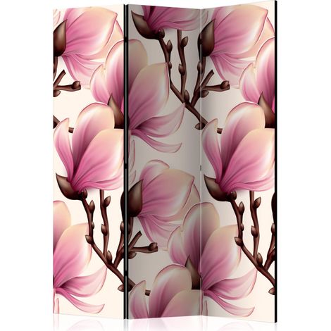 Paravent 3 Volets "Blooming Magnolias" 135x172cm (1/2)