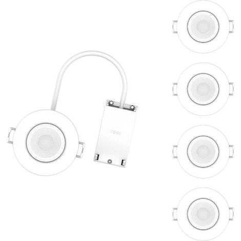 Spot LED étanche encastrable 6W Dimmable CCT BLANC IP65 - Pack de 5 - SILUMEN