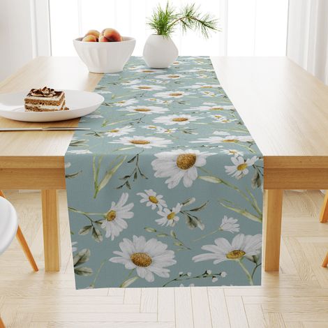 (33x183CM)Coureur de table en lin Pour l'extérieur, le balcon, l'intérieur et la décoration de fête (1/3)
