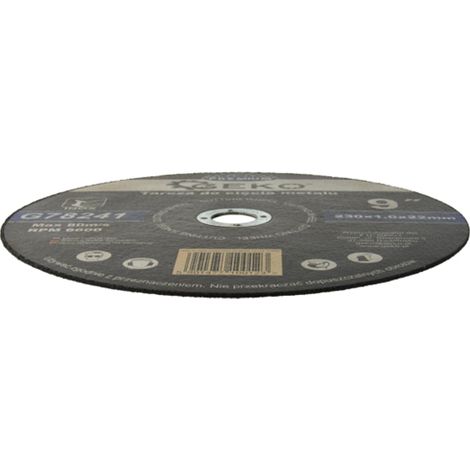 Disque à tronçonner le métal 230x1.6x22mm - LOT DE 5 DISQUES - (1/3)