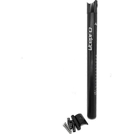 Tige de selle pliante Litepro en alliage d'aluminium, 33,9 x 400 mm, noire (1/5)