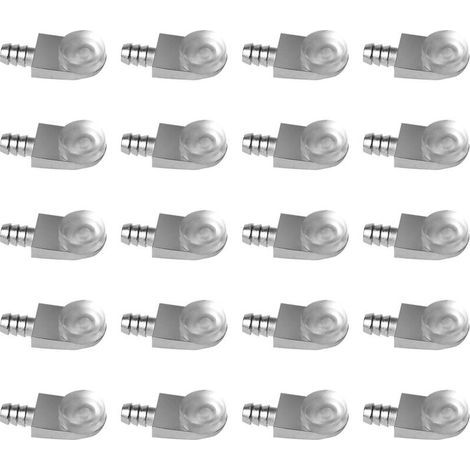 Set of 20 L-shaped cupboard shelf brackets with integrated PVC suction cups - Non-slip floating glass shelf brackets (1/4)