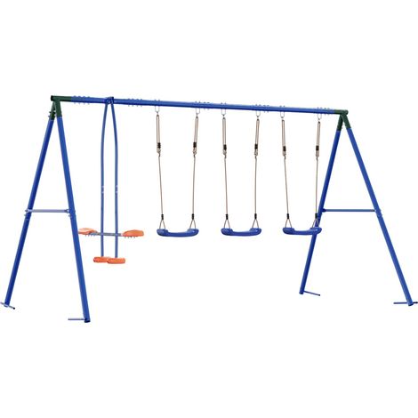 Ensemble de balançoires d'extérieur Multicolore Acier et PE vidaXL