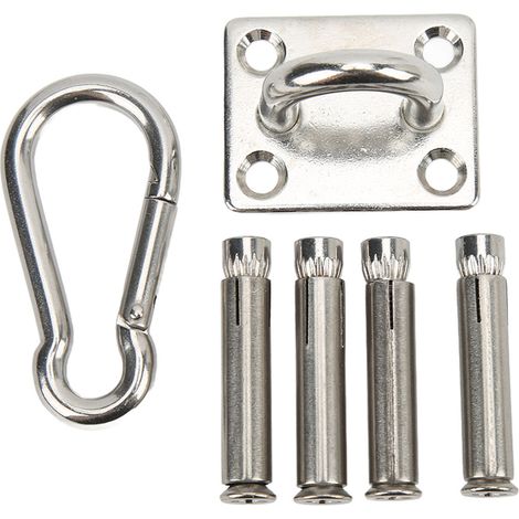 Kit de Suspension Plafond pour Hamac Yoga 250kg, Support Acier Inoxydable pour Chaise Suspendue (1/5)
