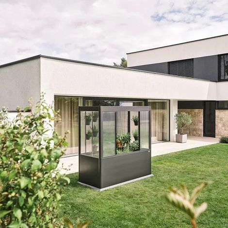 INVERNADERO METALICO DE BIOHORT PARA JARDIN FLORENTINA 2X1 COLOR GRIS CUARZO METALIZADO (1/5)