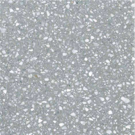 Véritable Carreau Terrazzo fond gris inclusions blanc ETNA 60x60 cm boîte de 0.72m2 Satiné - Gioia Materia (1/4)