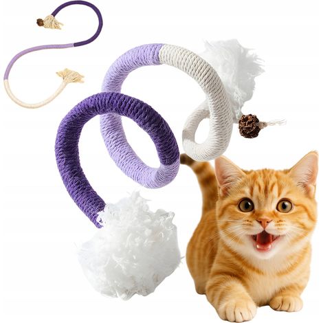 Seilspielzeug mit Katzenminze für Katzen – 70 cm – natürlich, handgefertigt