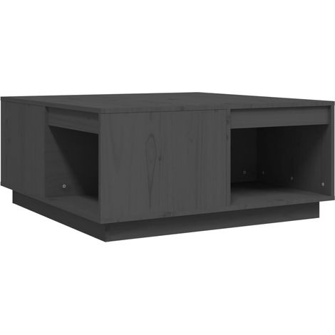 Maison Exclusive - Tavolino da Salotto Grigio 80x81x36,5 cm Legno Massello di Pino