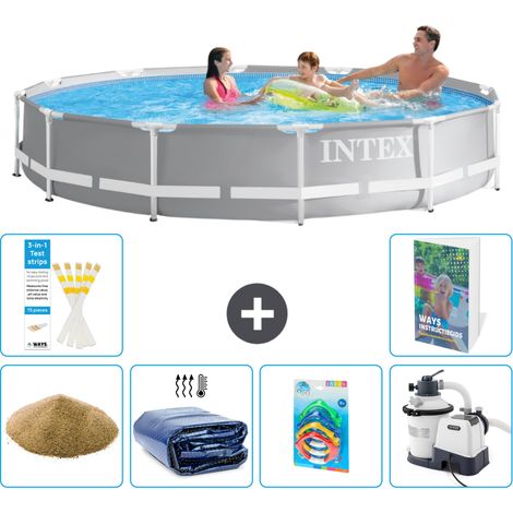 Prism Frame Pool Rund - 366x76 cm - 7-teilig S36
