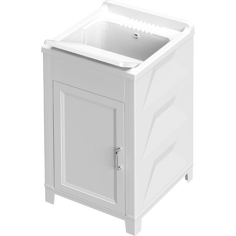 KIT LAVATOIO RESINA ANTIACIDO 45X50 CM BIANCO- 1,0 pz