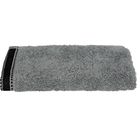 Toalla de invitados «Joia» - algodón 550 gr/m² - gris oscuro 30 x 50 cm - Atmosphera créateur d'intérieur