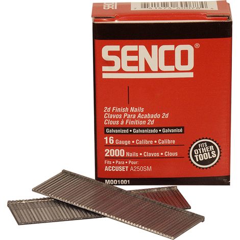 SENCO 16G Brad Nails 63mm - Pack of 2000