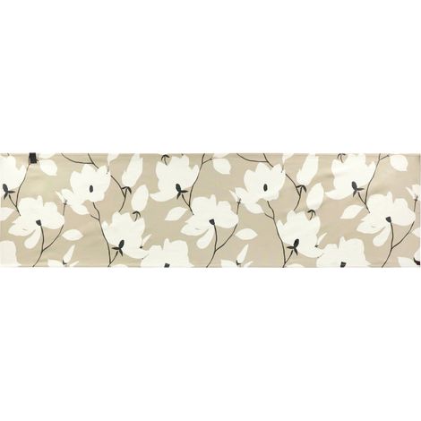 SCHÖNER WOHNEN chemin de table FLEUR - 1 pièce 40x150 cm, gris