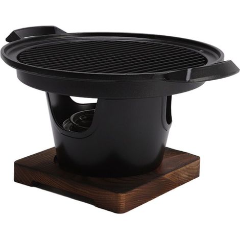 Petit gril de table, gril à charbon portable, empêche le collage, gril à charbon sans fumée pour intérieur, barbecue à la maison (1/5)