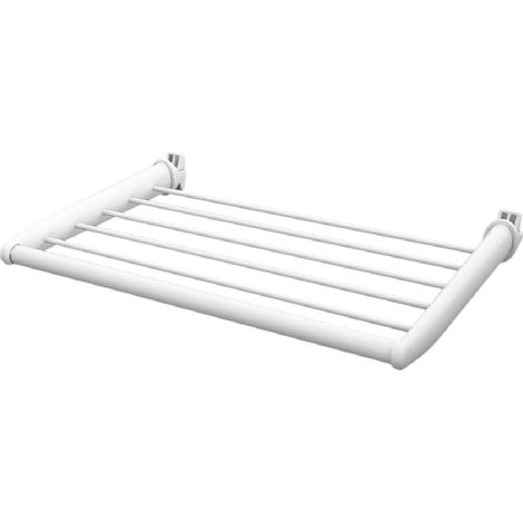 Handy Up - Portasciugamani, si Fissa Direttamente sul Radiatore Scaldasalviette - Bianco (1/5)