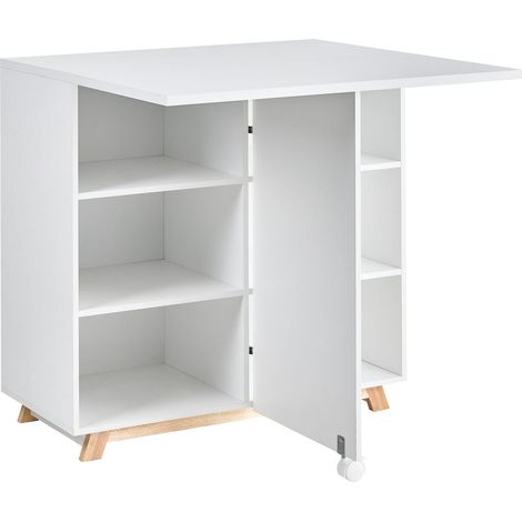 Sekretär FLOMOT Weiß 80 cm 40/80 cm klappbar
