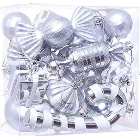 Boules de Noël décoratives pour sapin de Noël, décorations de sapin de Noël incassables, boules suspendues pour décoration de fête de fin d'année (1/5)