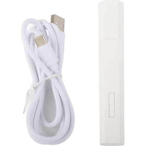 Lampe UV LED à ongles 3W portable, sèche-vernis professionnel en forme de stylo blanc, lampe de séchage manucure à domicile. (1/5)