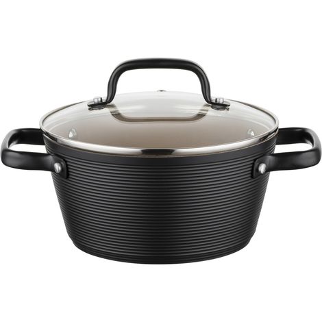 Carina Black Aluminiumtopf von Mateusz Gessler 20 cm 2,2 l